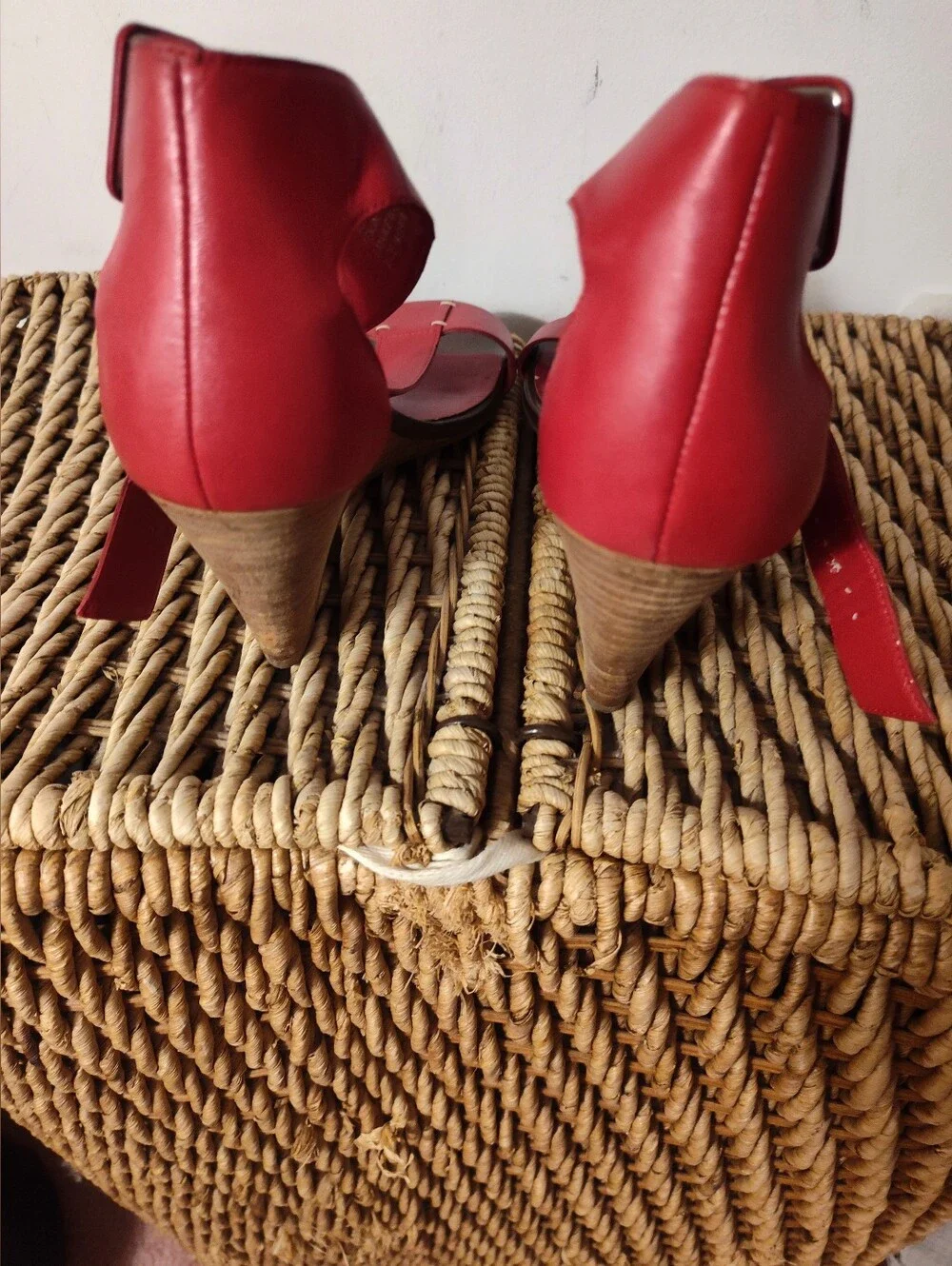 Caslon Red T- Strap Sandals Size 9